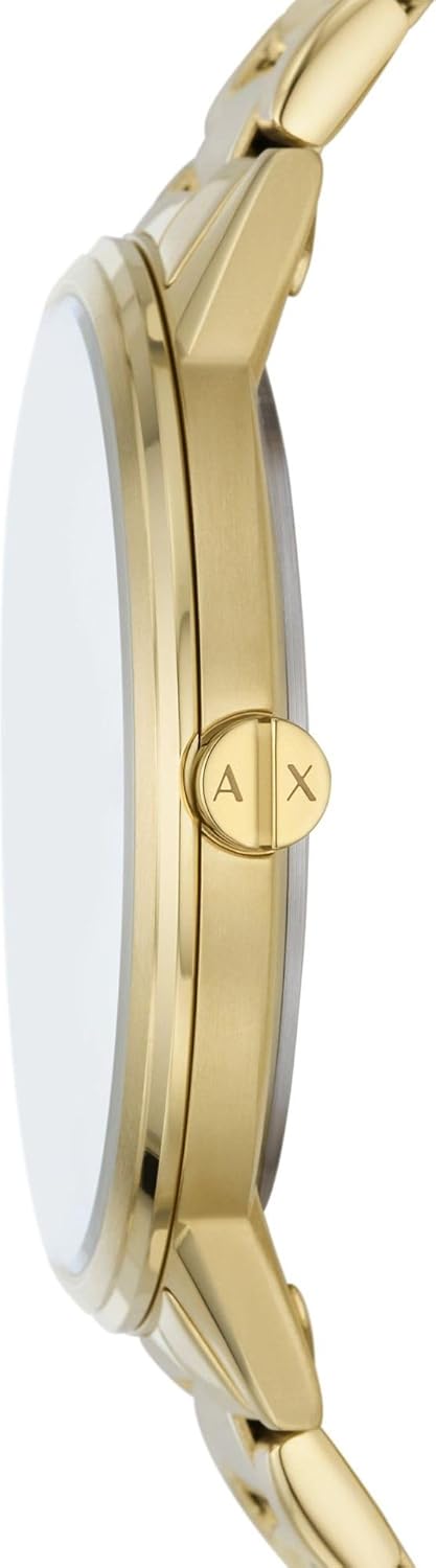 Armani Exchange Watch for Men Gold Tone Set