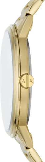 Armani Exchange Watch for Men Gold Tone Set