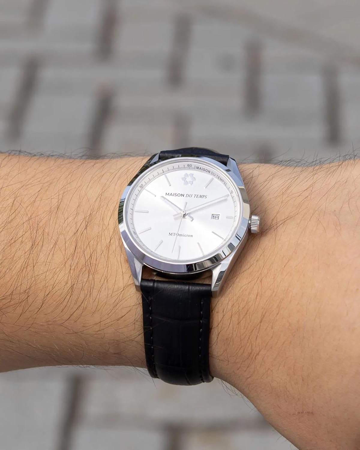 Montre Quartz pour Homme Miyota Silver Bracelet Acier, Cuir ou Maille Milanaise Etanche 50 m - MTOmicron