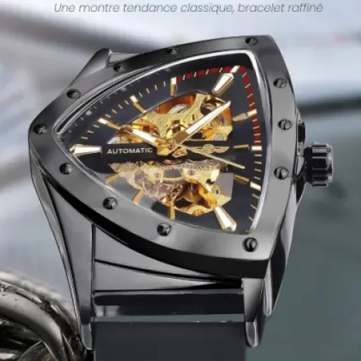 Test Forsining GMT1225-4 : une montre squelette triangulaire qui mise tout sur le look